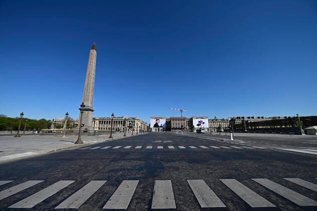 Coronavirus in Frankreich, Leere Straßen in Paris
