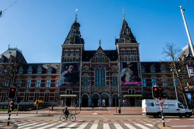 Coronavirus in den Niederlanden, Leere Straßen in Amsterdam