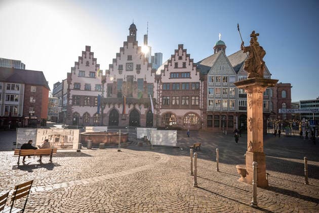 Coronavirus, Leere Straßen in Frankfurt am Main