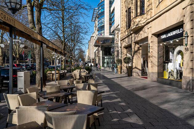 Coronavirus, Leere Straßen in Düsseldorf