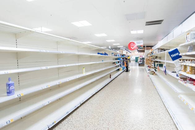 Coronavirus in Großbritannien, Hamsterkäufe in London