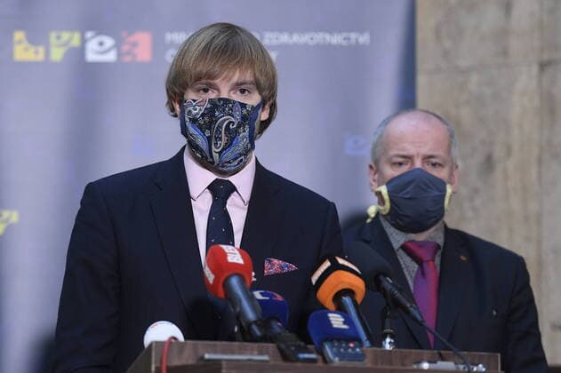Coronavirus in Tschechien, Gesundheitsminister Adam Vojtech Pressekonferenzp