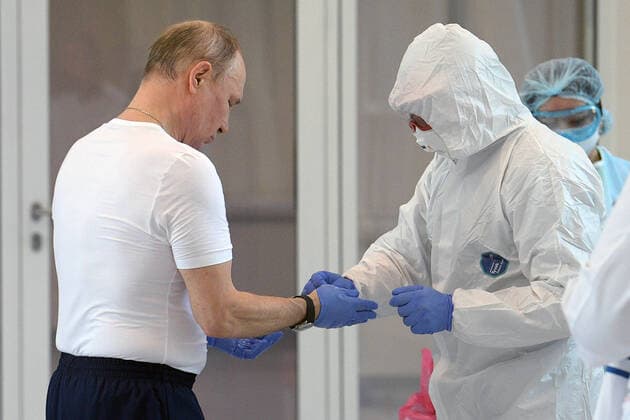 Coronavirus in Russland, Wladimir Putin besucht Krankenhaus in Moskau