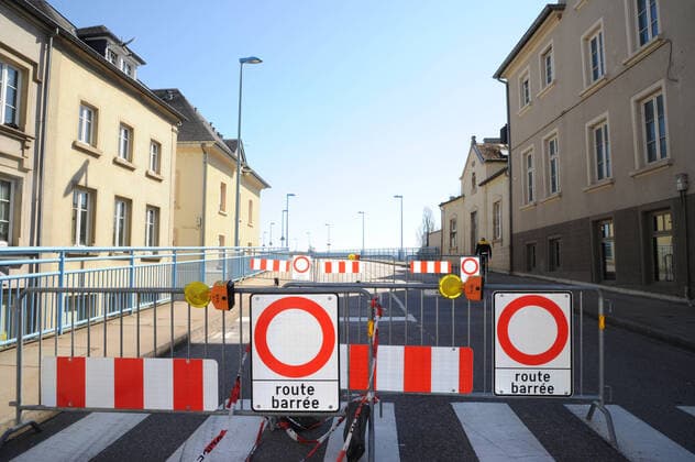 Coronavirus, Kontrollen an der Grenze zu Luxemburg bei Nennig
