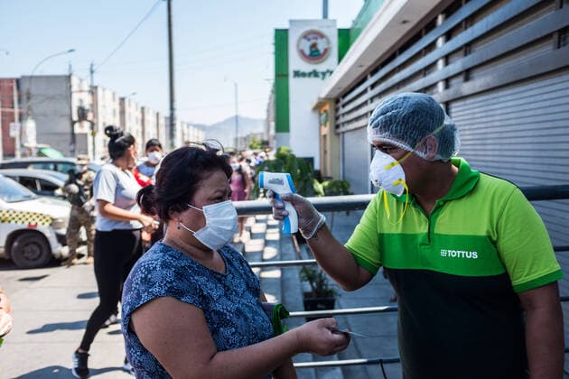 Coronavirus in Peru, Impressionen aus Lima