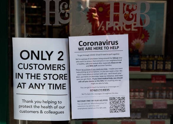 Coronavirus in Großbritannien, Eindrücke aus Sidcup, Grafschaft Kent