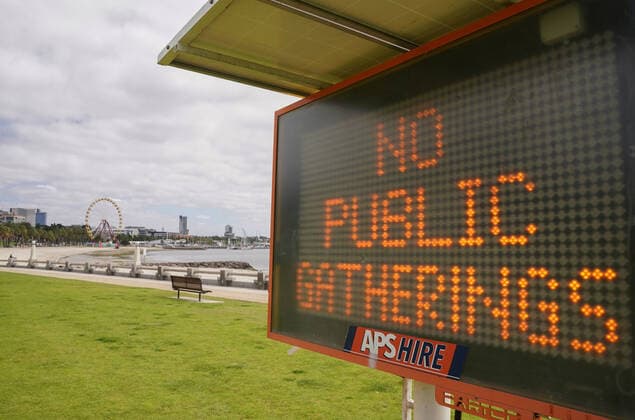 Coronavirus in Australien, Geelong Beach geschlossen