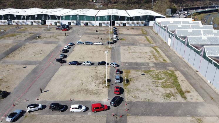 Coronavirus im Saarland, Drive-In-Massentests in Saarbrücken