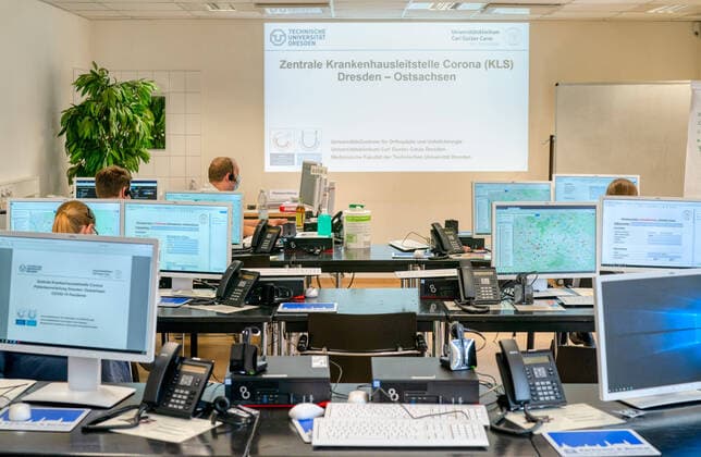 Coronavirus, Krankenhausleitstelle Dresden