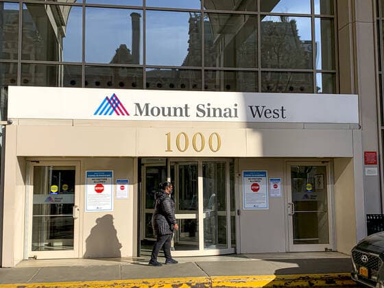 Coronavirus in den USA, Mount Sinai West Hospital in New York