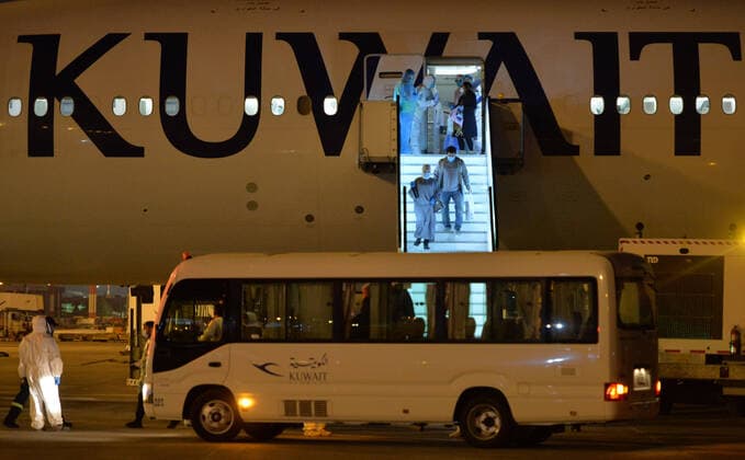 Coronavirus in Kuwait, Rückkehr von Kuwaitis aus dem Ausland