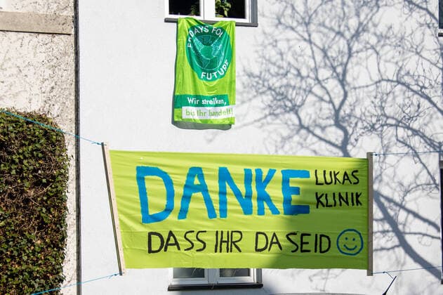 Coronavirus, Danksagungen an Mitarbeiter der Lukas-Klinik in Solingen