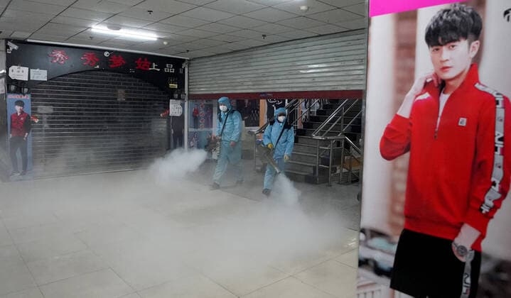 Coronavirus in China, Desinfektion in Wuhan