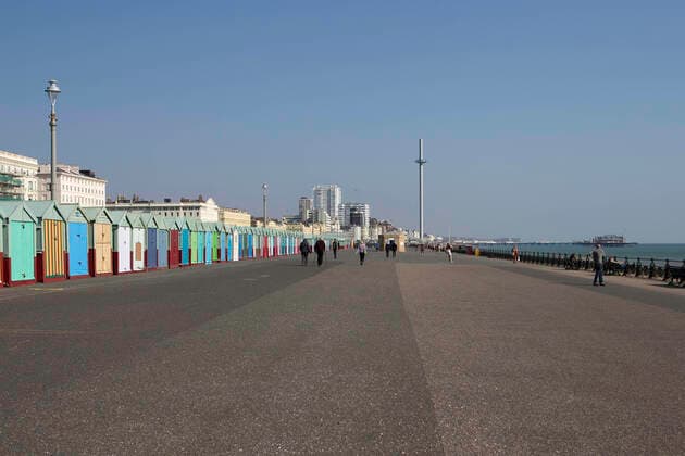 Coronavirus in Großbritannien, Eindrücke aus Brighton