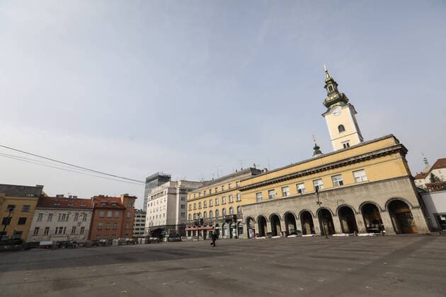 Coronavirus in Kroatien, Leere Straßen in Zagreb