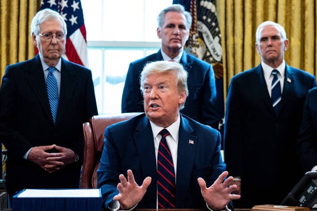 Coronavirus in den USA, Donald Trump verabschiedet Billionen Dollar Hilfspaket
