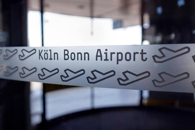 Coronavirus in Köln, Eindrücke vom Köln Bonn Flughafen