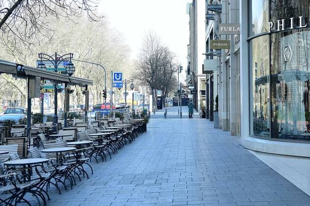Coronavirus, Impressionen aus Düsseldorf