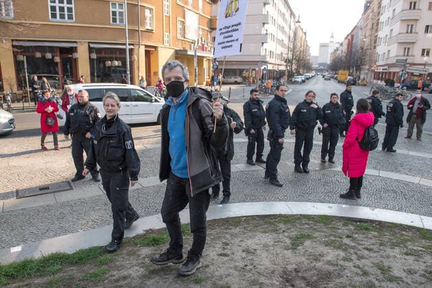 Coronavirus, Hygienedemo für Verfassung, Grundrechte in Berlin
