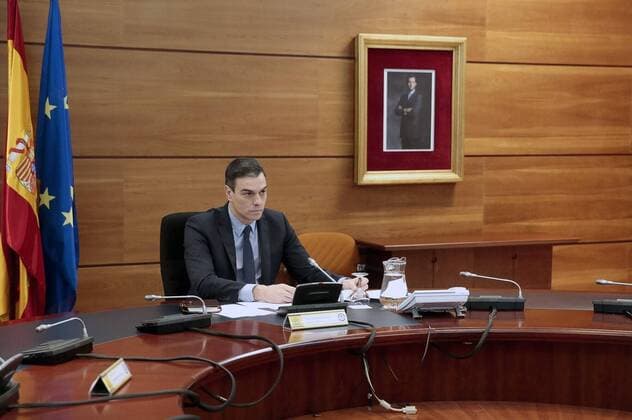 Coronavirus in Spanien, Regierungssitzung in Madrid