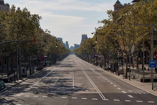 Coronavirus in Spanien, Impressionen aus Barcelona