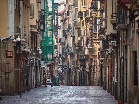 Coronavirus in Spanien, Impressionen aus Pamplona