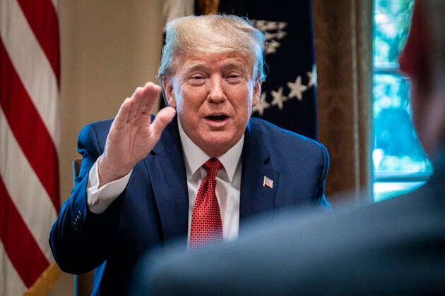 Coronavirus in den USA, Präsident Trump trifft Wirtschaftsvertreter zum Thema Lieferketten