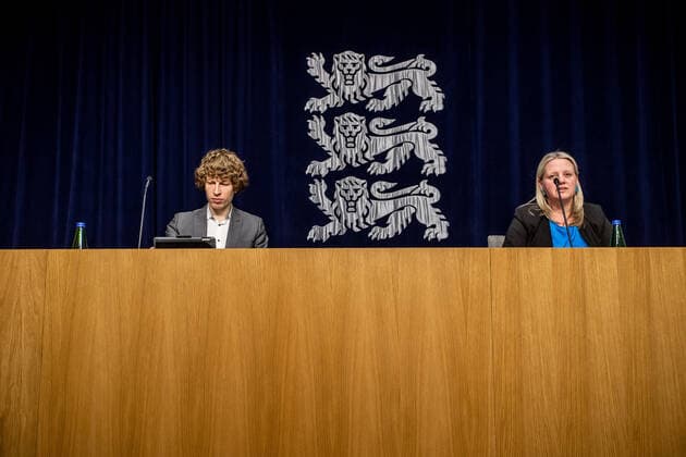 Coronavirus in Estland, Pressekonferenz des Sozialministeriums in Tallinn