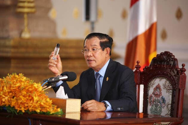 Coronavirus in Kambodscha, Pressekonferenz mit Premierminister Hun Sen