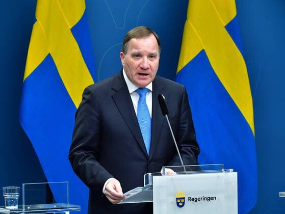 Coronavirus in Schweden, Stefan Löfven Pressekonferenz in Stockholm