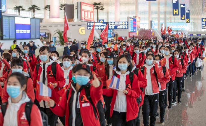 Coronavirus, China, Medizinisches Personal verlässt Wuhan