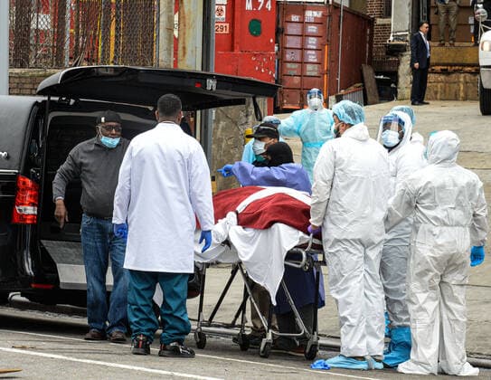 Coronavirus, USA, Abtransport von Leichen in New York