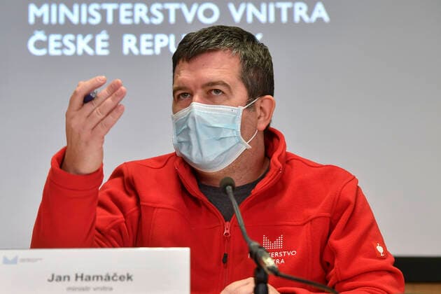Coronavirus in Tschechien, Pressekonferenz mit Innenminister Hamacek