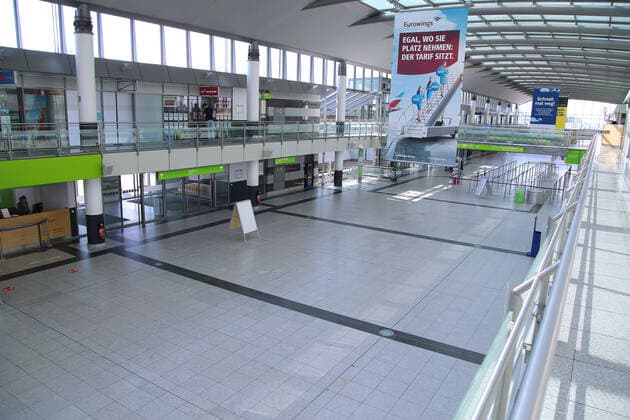 Coronavirus, Eindrücke vom Flughafen in Dortmund