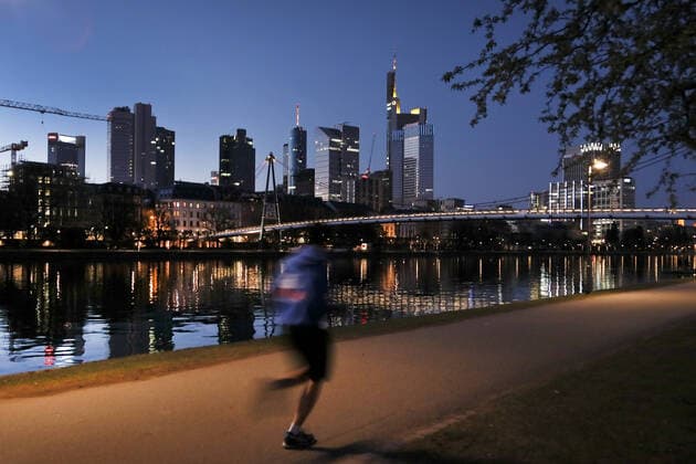 Coronavirus, Frankfurt am Abend