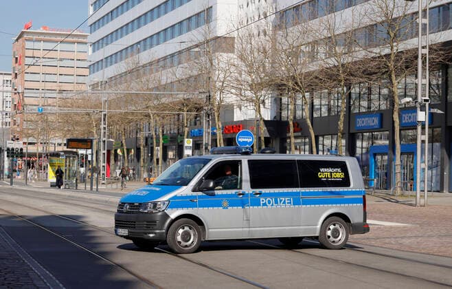 Coronavirus in Sachsen, Polizeikontrolle in Chemnitz