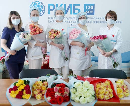 Coronavirus in Russland, Ärzte und Pflegekräfte erhalten Dank für ihren Einsatz