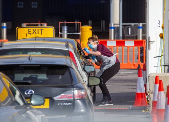 Coronavirus in Großbritannien, Drive-In-Tests in London