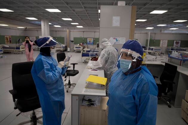 Coronavirus im Iran, Zu Krankenstation umgebautes Einkaufszentrum in Teheran