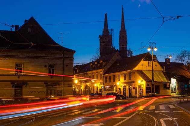Coronavirus in Kroatien, Leere Straßen in Zagreb