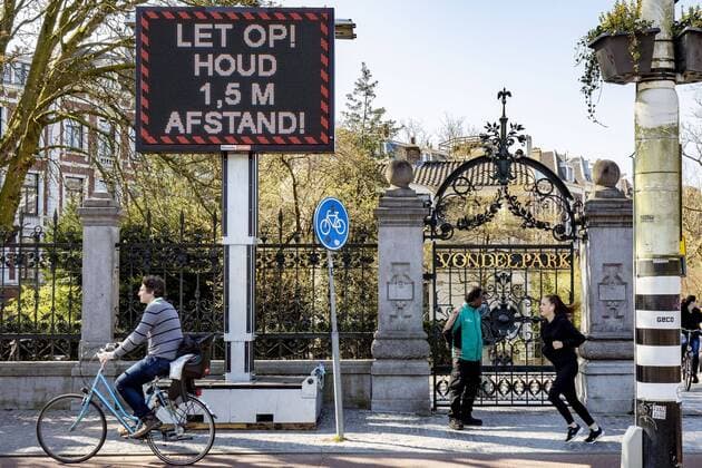 Coronavirus in den Niederlanden, Eindrücke aus Amsterdam