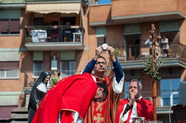 Coronavirus in Italien, Palmsonntag in Rom