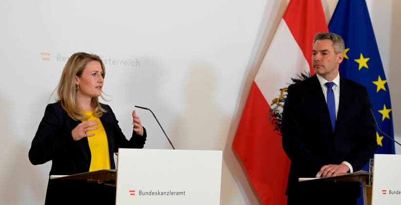 Coronavirus in Österreich,Pressekonferenz zum Thema häusliche Gewalt im Bundeskanzleramt in Wien