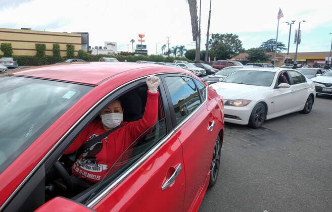 Coronavirus in den USA, McDonalds Mitarbeiter streiken in Los Angeles