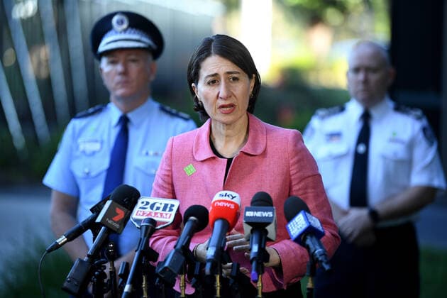 Coronavirus in Australien, Pressekonferenz zur Lage im Bundesstaat New South Wales