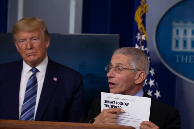 Coronavirus in den USA, Trump Pressekonferenz mit Virologe Anthony Fauci