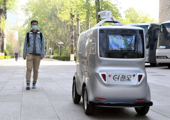 Coronavirus in China, unbemanntes 5G Fahrzeug soll Temperatur von Menschen auf Uni-Campus messen