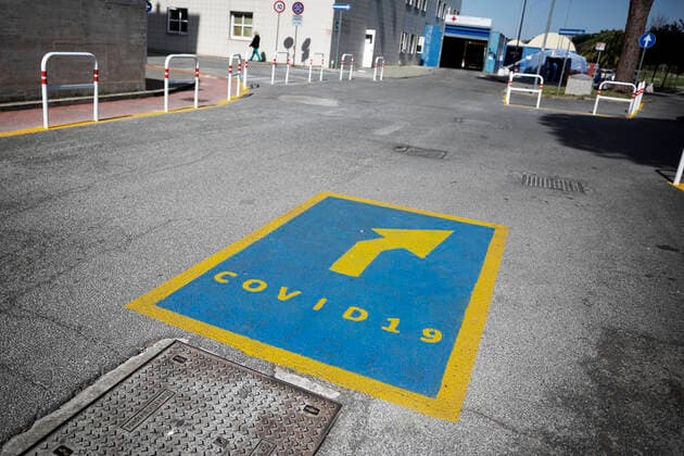 Coronavirus in Italien, Test-Zentrum in Rom
