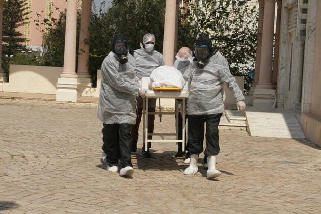 Coronavirus in Tunesien, Pflegekräfte üben den Ernstfall in Tunis