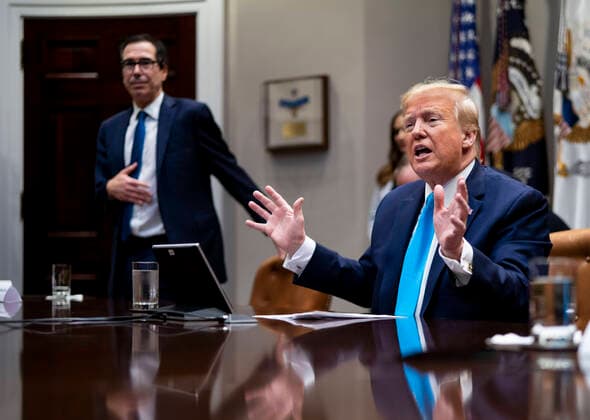 Coronavirus in den USA, Donald Trump äußert sich zum Hilfspaket für Kleinunternehmen